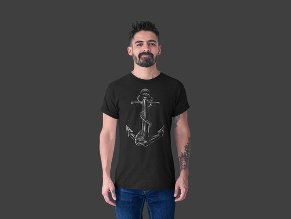 Men's Boating Shirt Vintage Anchor Nautical Boater Sailor Sailing T Shirt Captain Gift Pontoon Graphic Sea Water Tee Unisex Man