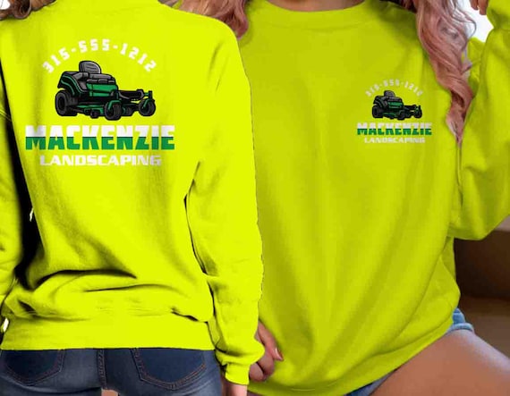 Men's Custom Lawn Mowing Sweatshirt Personalized Lawn Mowing Crewneck Lawncare Landscaper Mows Mower Company Custom Name Business Shirts