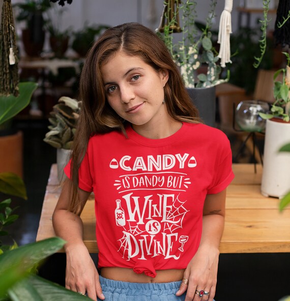 T Shirt Wine Shirt Halloween Shirts - Etsy