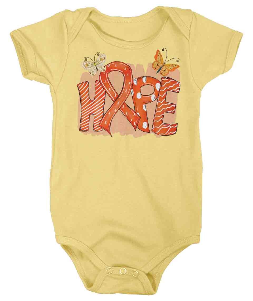 Baby Orange Ribbon Shirt Hope Leukemia MS T Shirt Cancer Tee | Etsy