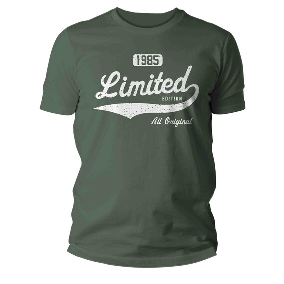 Men's Birthday Shirt Limited Edition 1985 Gift Idea For Him Vintage 40th 40 T Shirt Age Forty Athletic Shirt Unisex Grunge Men Man