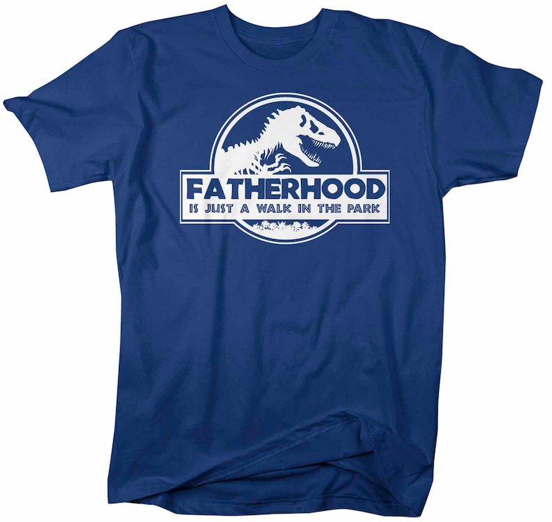 Men's Funny Dad T Shirt Father's Day Gift Fatherhood Walk In The Park Shirt Dinosaur Shirt T Rex Shirt image 8