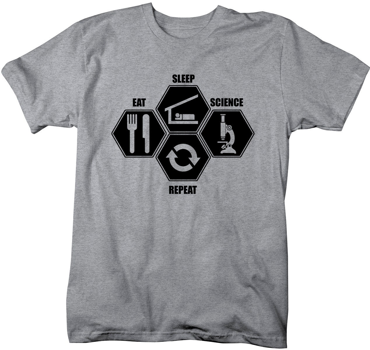 Eat Sleep Science Repeat Microscope T-shirts Major - Etsy