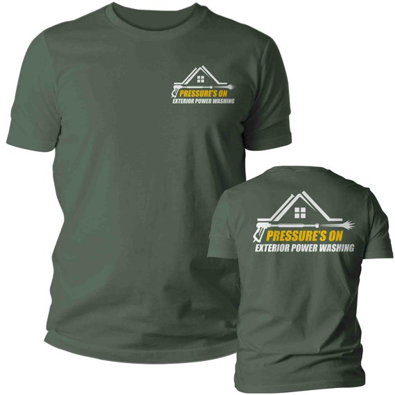 Men's Personalized Pressure Washer Shirt Custom Washing Tee Power Detail Cleaner TShirt Exterior T-Shirt Custom Name Business Shirts