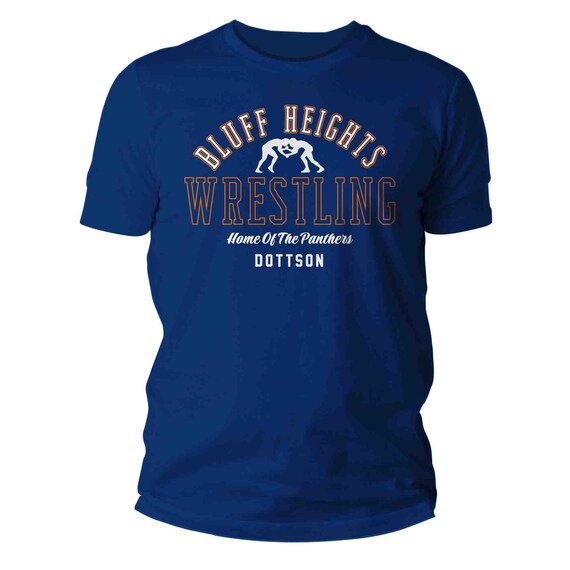 Men's Personalized Wrestling T Shirt Custom Wrestler Dad Vintage Athletic Logo Team Shirt Personalized Team TShirt Unisex Shirts Gift Idea
