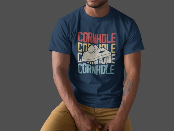 Men's Cornhole T Shirt Cornhole Board Shirt Corn Hole Toss Game Vintage Gift For Him Unisex Man TShirt Soft Graphic Tee