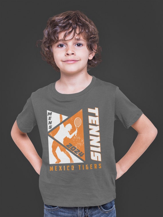Kids Personalized Male Tennis Player T Shirt Custom Tennis Mom Shirt Modern Support Streetwear Team Shirts Gift Idea Unisex Youth