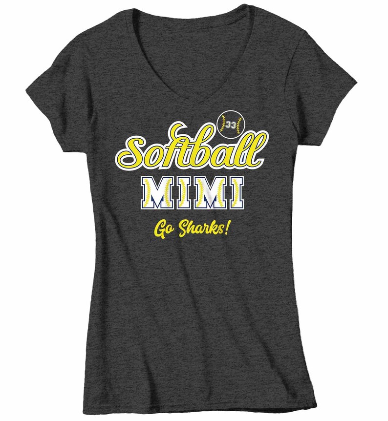 Women's Personalized Softball T Shirt Custom Softball Etsy
