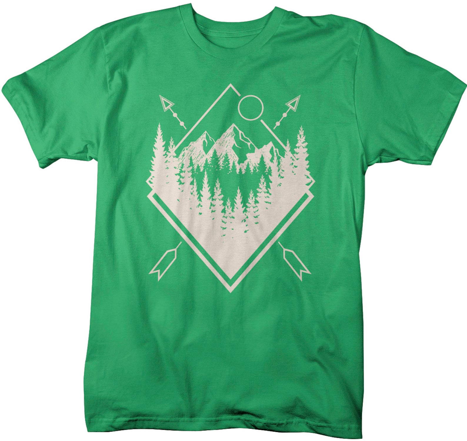 Men's Hipster TShirt Nature Shirt Mountains Trees Stars Etsy