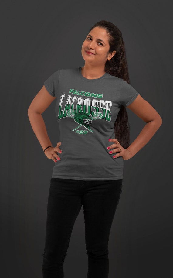 Women's Personalized Lacrosse T Shirt Custom LAX Mom Shirt Personalized Lacrosse Team TShirt Helmet Sticks Custom Ladies Gift Idea