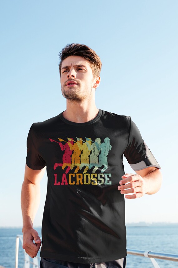 Men's Vintage Lacrosse T Shirt Lacrosse Player Apparel LAX Player Coach Team Tshirt Gift Idea Unisex Man Tee