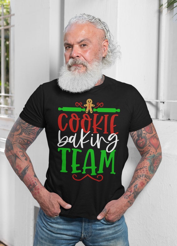 Men's Christmas T Shirt Cookie Baking Team Matching Xmas TShirts Holiday Shirts Thanksgiving Bakes Tee Baker Cute Graphic Tee Unisex