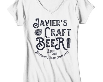 Women's Personalized Brewing T-Shirt Custom Brewery Shirt Vintage TShirt Customized Tee Craft Beer Shirts Brewing Shirt