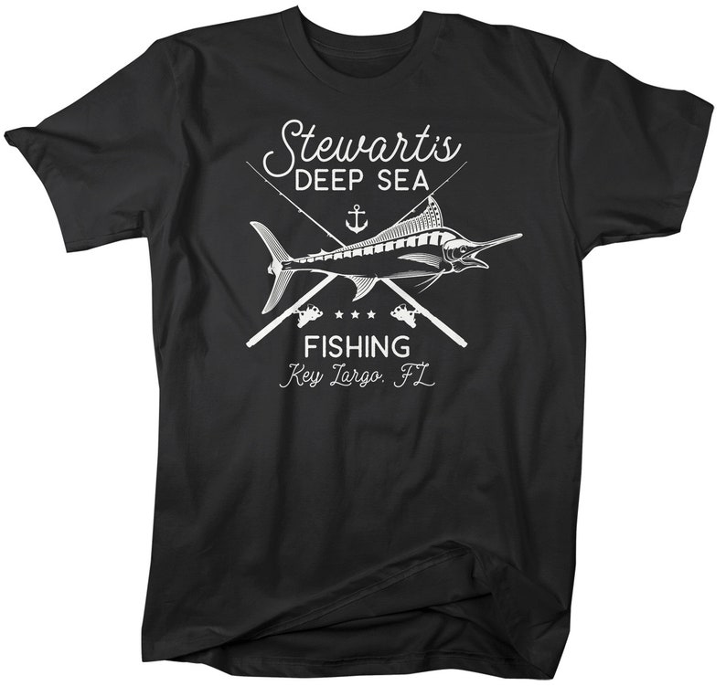 Men's Personalized Fishing T Shirt Deep Sea Fishing Shirts Etsy
