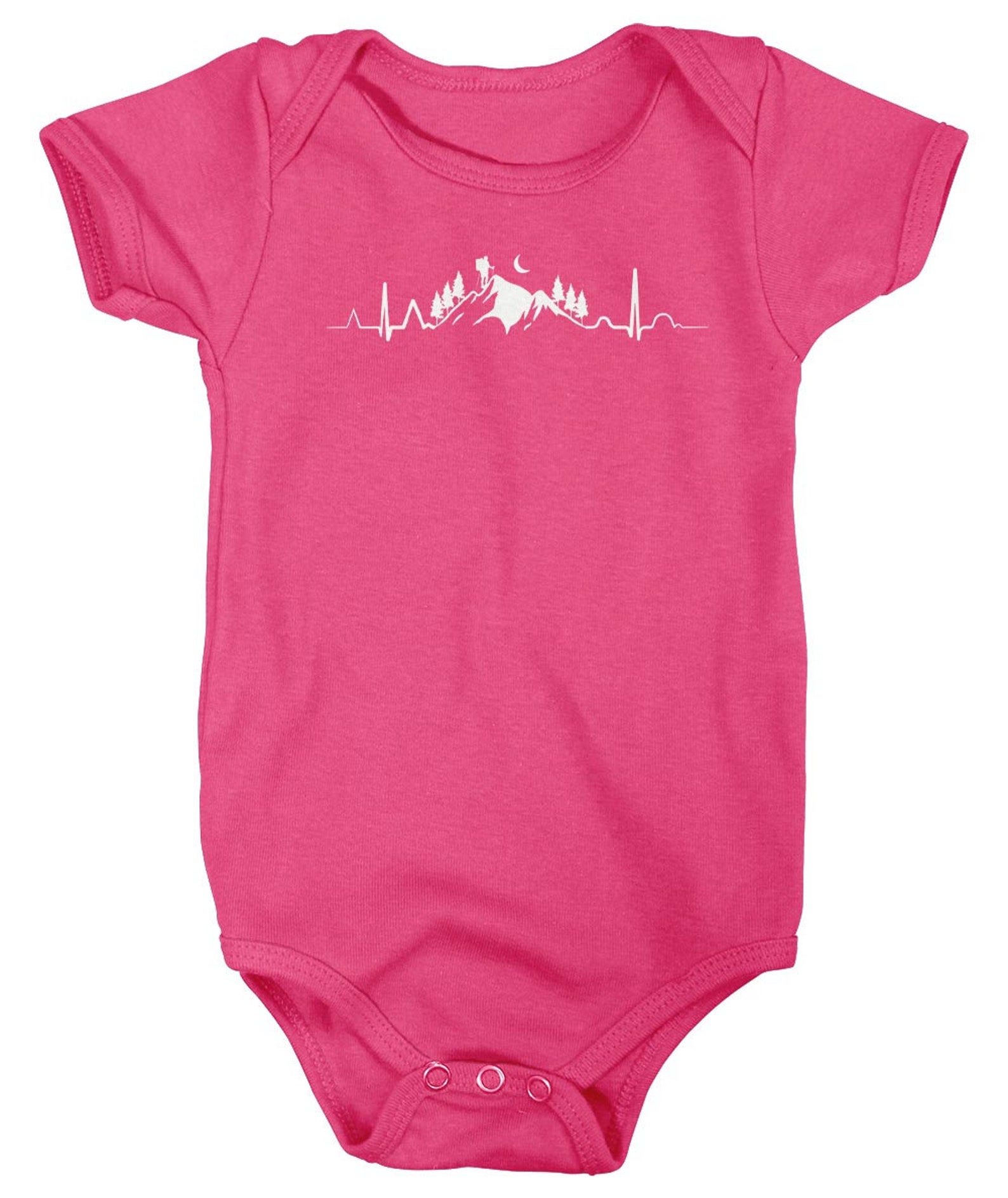 Baby Hiking Bodysuit Heartbeat Snap Suit Hiking EKG Creeper Etsy