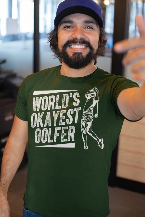 Men's Funny Golf T Shirt World's Okayest Golfer Shirt Golf Shirts Hilarious Gift Idea Graphic Tee