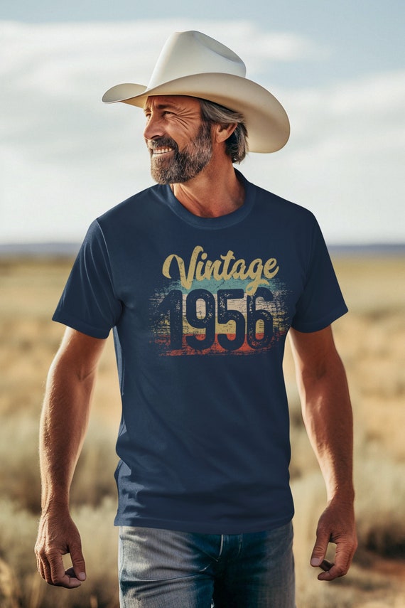 Men's Vintage 1956 Birthday T Shirt Birthday Shirt Years Gift Grunge Bday Gift Men's Unisex Soft Tee Bday Unisex Man