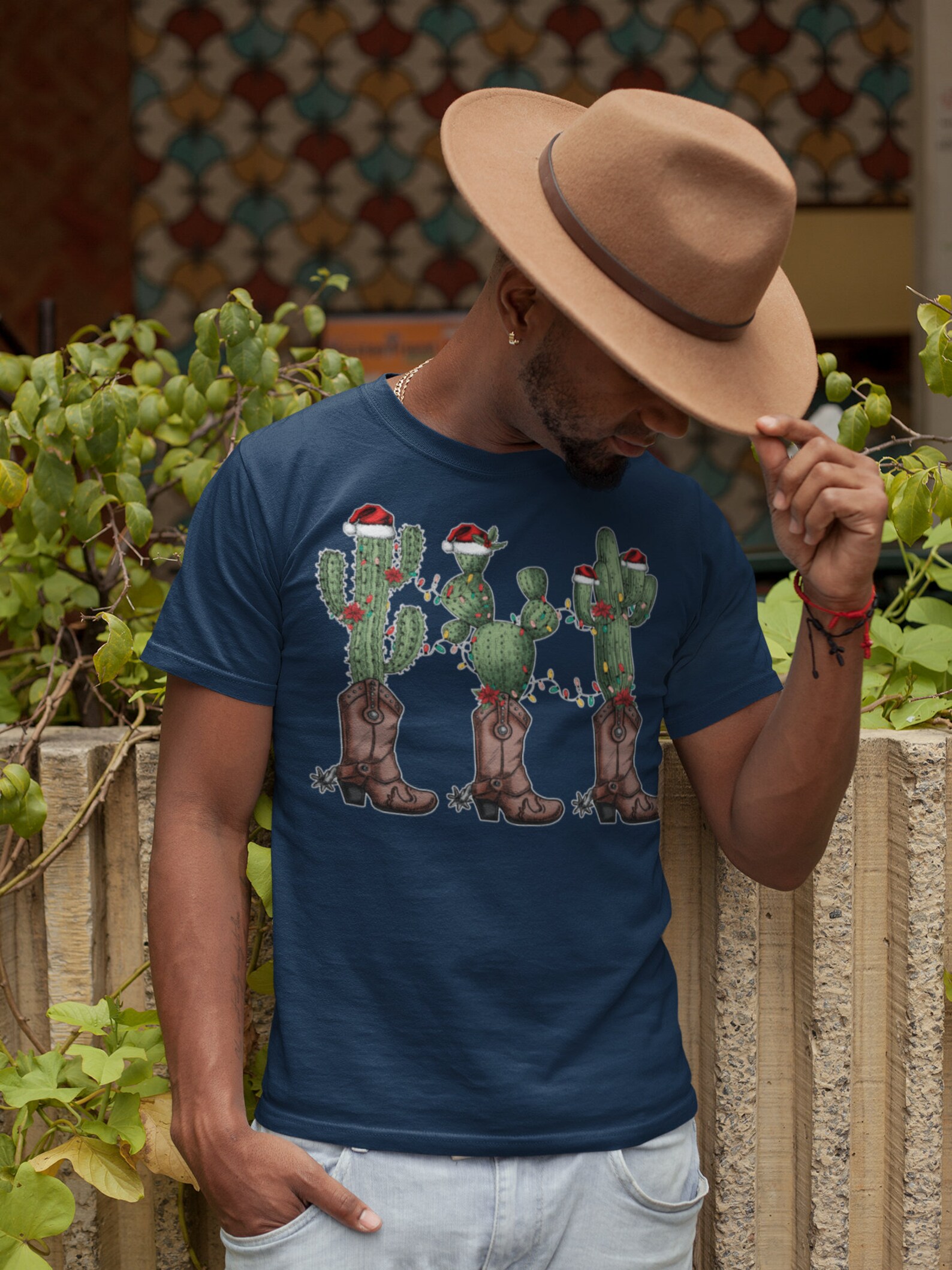 Green Christmas Tree Men’s Shirt main image 1
