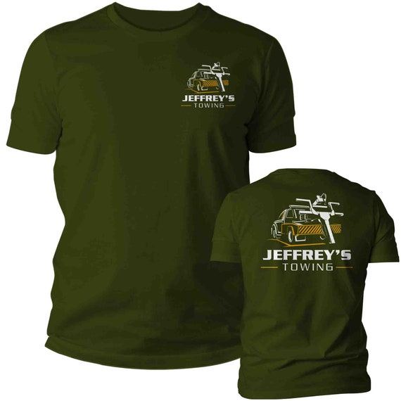 Men's Custom Towing Shirt Personalized Trucking Tow Company Shirt Flatbed Tee Logo Trailor Transportation Shirt T-Shirt Name Business Unisex