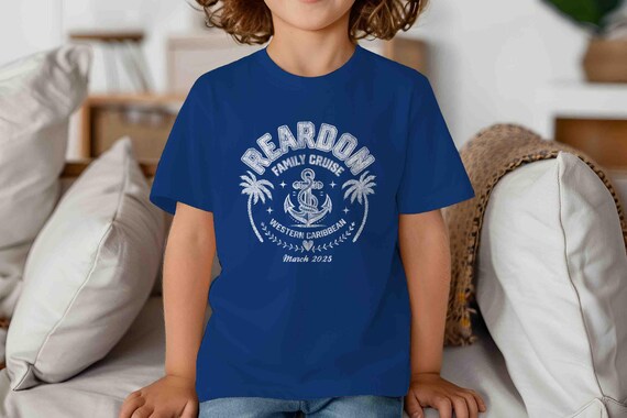 Kids Personalized Cruise T-Shirt Custom Family Shirts Vacation Anchor T Shirt Nautical TShirts Group Logo Matching Unisex Kids Child's Gift
