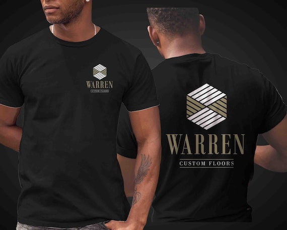 Men's Custom Flooring Shirt Personalized Tile Company Modern Elegant Floor Installation T Shirts Contractor Logo Business TShirt Unisex