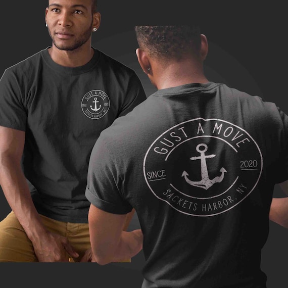 Men's Men's Personalized Vintage Boating Shirt Custom Anchor Yacht