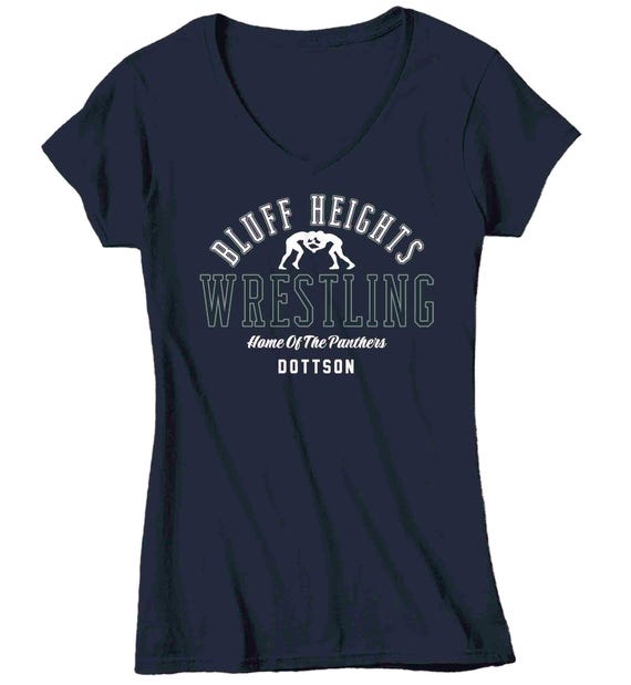 Women's Personalized Wrestling Shirts Custom Wrestler Vintage Athletic Logo Team T-Shirt Personalized Team TShirt Ladies Shirt Gift Idea