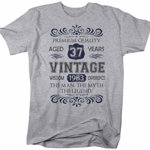 Men's Vintage Birthday T Shirt Myth Legend Custom Birthday | Etsy