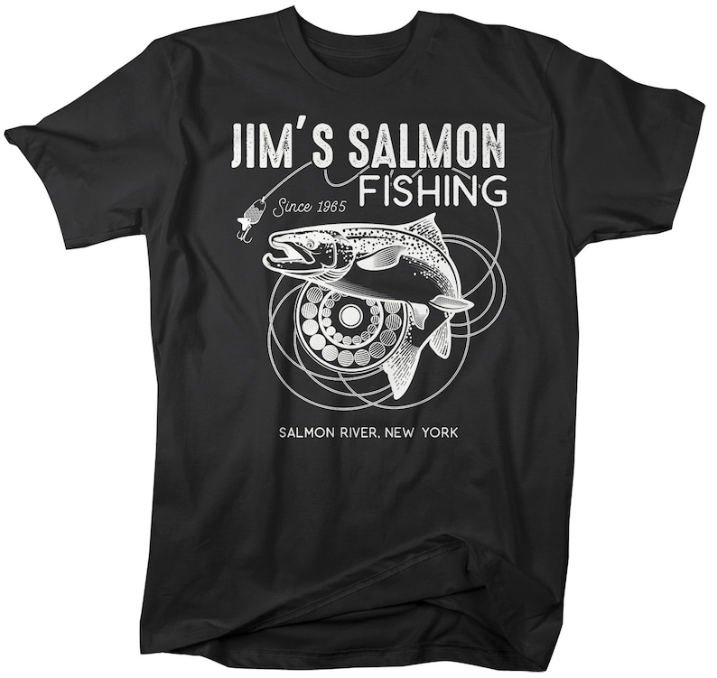 Men's Personalized Fishing T Shirt Salmon Fishing Shirts Etsy
