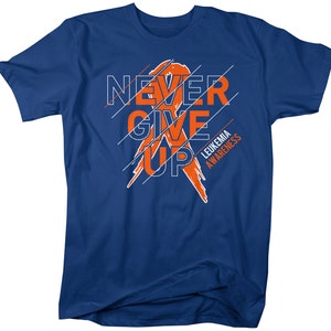 Men's Leukemia T Shirt Never Give up Leukemia Shirts - Etsy