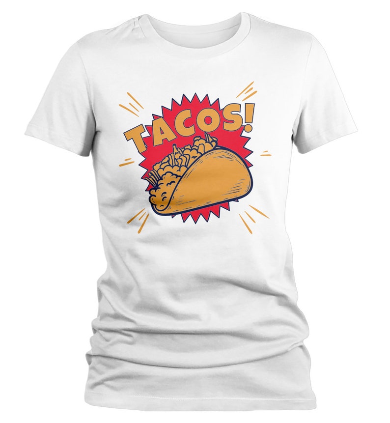 Women's Funny Tacos T Shirt Foodie Graphic Tee Taco Shell | Etsy