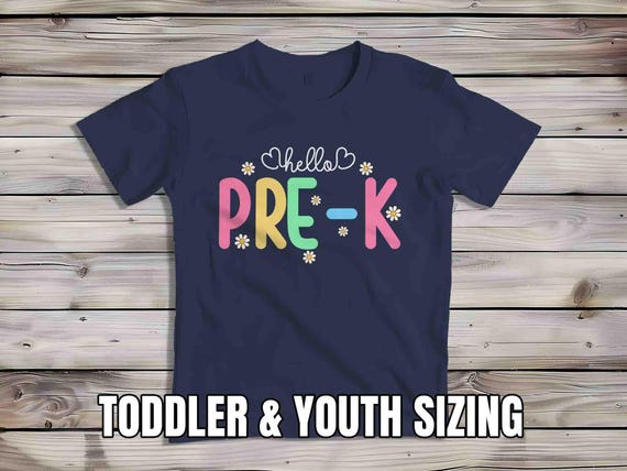 Kids Cute Pre-K Grade Shirt Back To School TShirt Daisies Flower Daisy T-Shirt Hello PreK Pre K T Shirt Boho Children's School Youth Gift