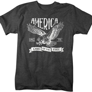 Men's Vintage America T-shirt Vintage Patriotic Shirts 4th July T-shirt ...