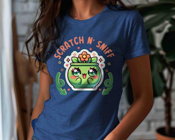 Women's Inappropriate Shirt Funny Scratch N' Sniff Kawaii T Shirt Inappropriate Flower Joke Humor Gift Exchange Tee For Women Men Unisex