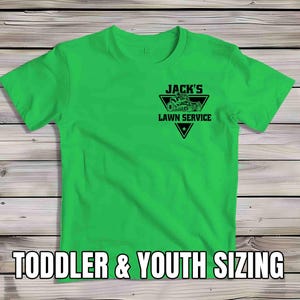 Kids Custom Lawn Care Shirt Personalized Lawn Mowing Pocket Tee Landscaper TShirt Lawn Mower T-Shirt Mows Lawns Custom Name Shirts Youth