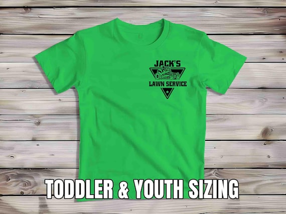 Kids Custom Lawn Care Shirt Personalized Lawn Mowing Pocket Tee Landscaper TShirt Lawn Mower T-Shirt Mows Lawns Custom Name Shirts Youth