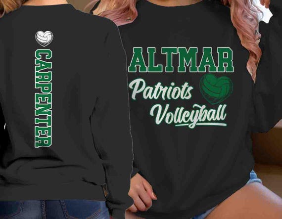 Personalized Volleyball Team Sweatshirt: Custom Jersey Fleece Crewneck