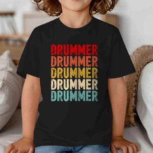 Kids Funny Drummer Shirt Drums Shirt Percussion Tshirt Drummer Band Gift Idea Drummer Text Unisex Saying Tee Bang For Boy&#39;s Girl&#39;s Youth