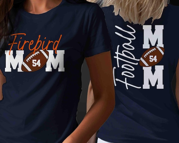 Men's Personalized Football T Shirt Custom Football Mom TShirt Personalized Football Rear Printed Jersey Number Name Custom Unisex Ladies