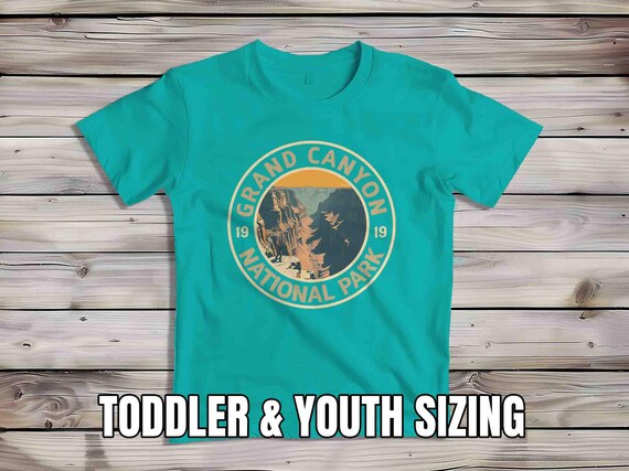 Kids Grand Canyon Shirt National Park Shirt Hiker T Shirt Gift Idea Him Since 1919 Illustration Commemorate Youth Arizona AZ Tee Hiked