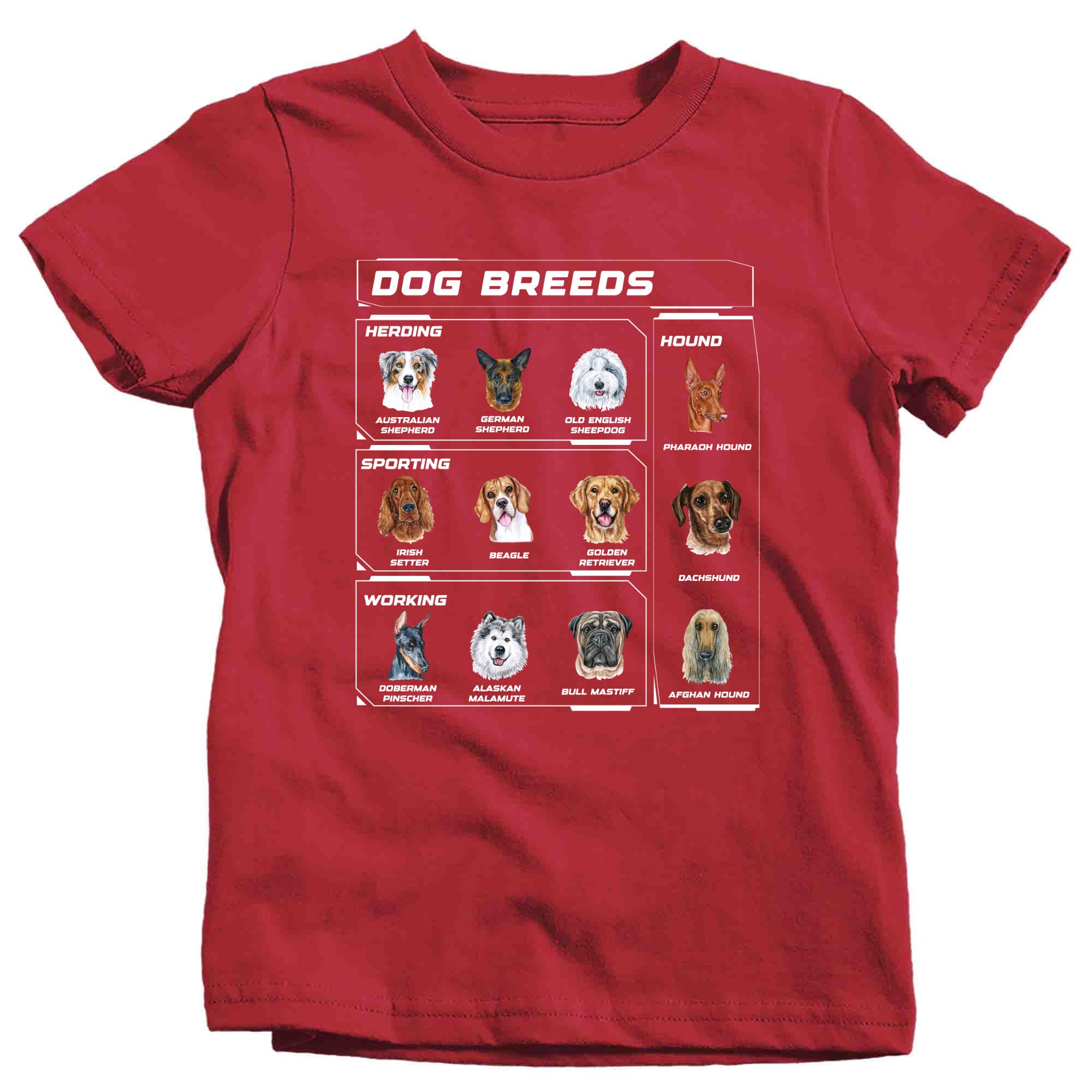 Kids Dog Breeds Shirt Canine T Shirt Breeder Kinds TShirts Types