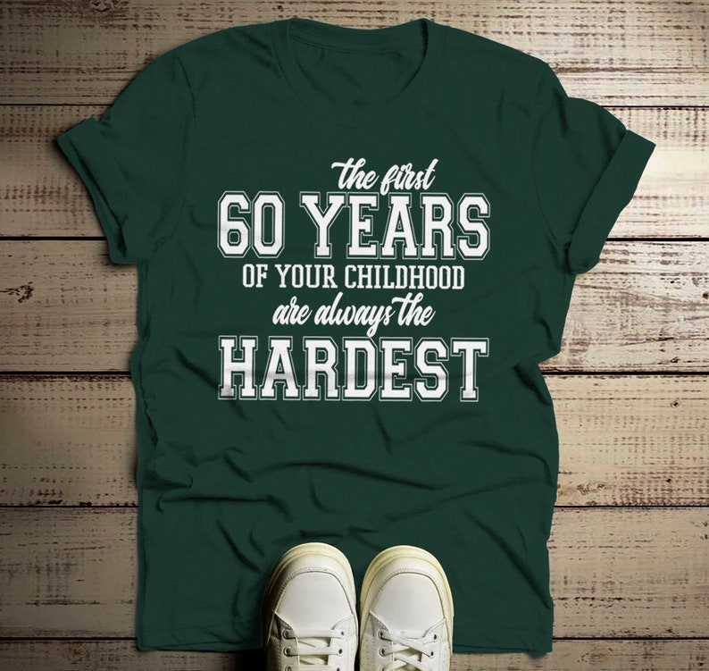Men's Funny 60th Birthday T Shirt First 60 Years Childhood - Etsy