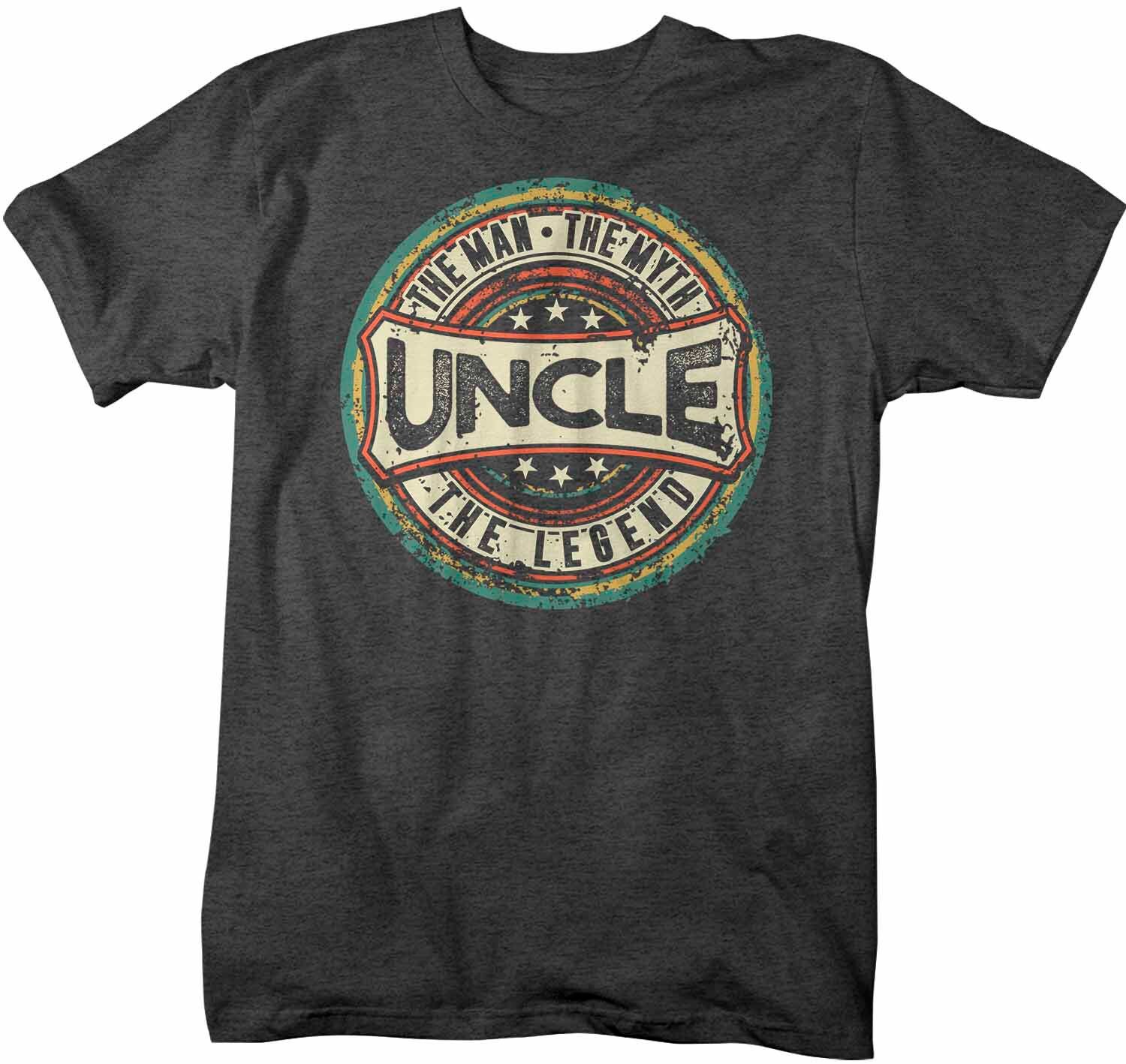 Men's Funny Uncle T Shirt Father's Day Gift Man Myth Etsy