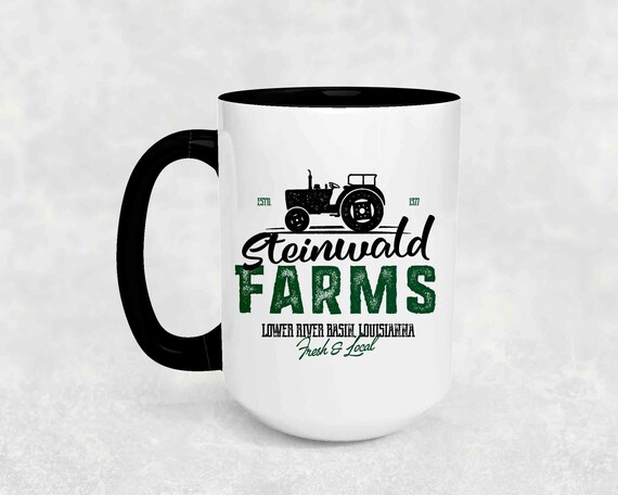 Personalized Farm Coffee Mug Vintage Farming Cup Personalized Farm Tractor Coffee Mugs Custom Farm Gift Farmer 15 oz. 20 oz. Jumbo