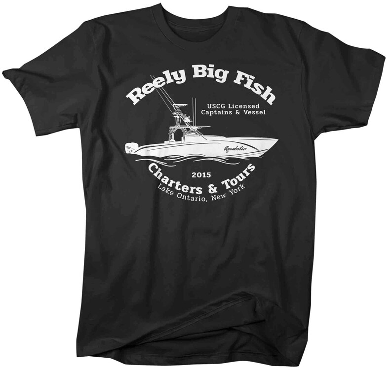 Men's Personalized Fishing Charter Shirt Boat Tour T Shirt Etsy