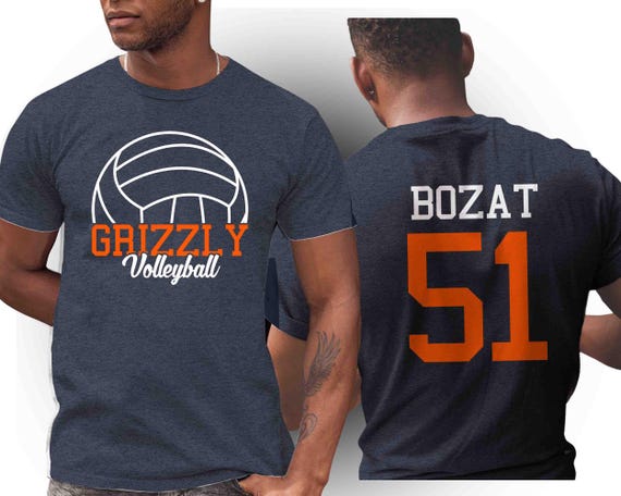 Personalized Volleyball Team Shirt: Custom Name & Number, Rear Print