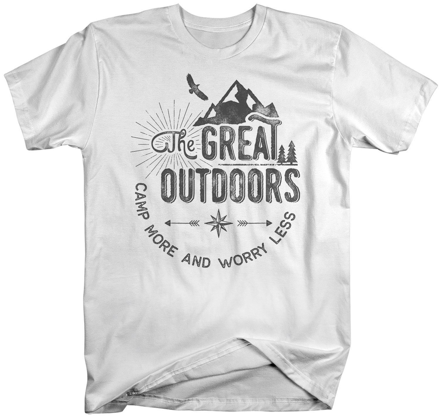 Men's Great Outdoors Tshirt Camp More Shirts Worry Less Etsy