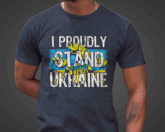 Men's Proudly Stand Ukraine Shirt Stop Oppression T-Shirt Save Ukrainian Flag Fist Anti Maga TShirt Gift Idea Unisex Tee Men Grunge FDT