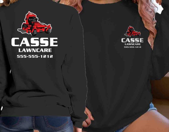 Men's Custom Landscape Sweatshirt Personalized Lawn Mowing Crewneck Lawncare Landscaper Mows Mower Company Custom Name Business Shirts