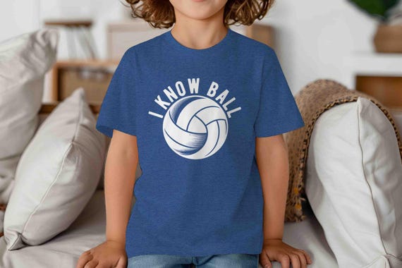 Kids Funny Volleyball Shirt: I Know Ball - Youth Gift